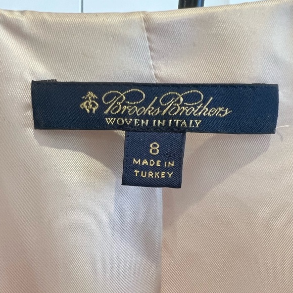 Brooks Brothers Italian Wool Coat & Pant Suit Set Blush/Cream - Picture 3 of 10